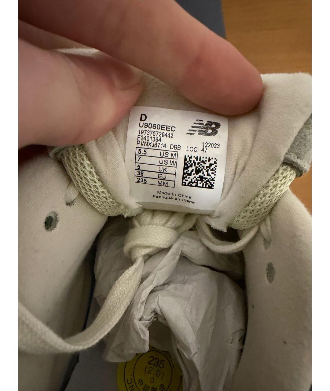 NEW BALANCE Салатовые замшевые кроссовки, фото 6