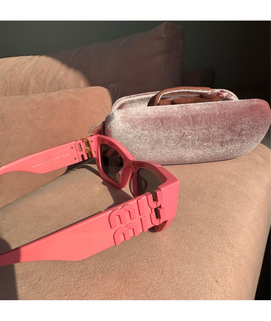 MIU MIU Розовые солнцезащитные очки, фото 6