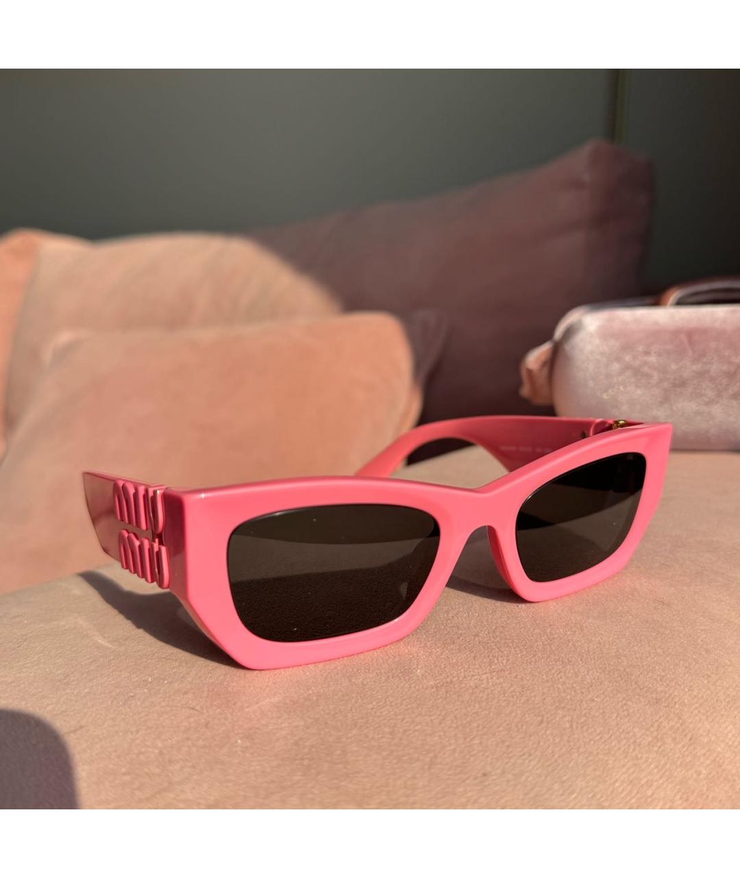 MIU MIU Розовые солнцезащитные очки, фото 5