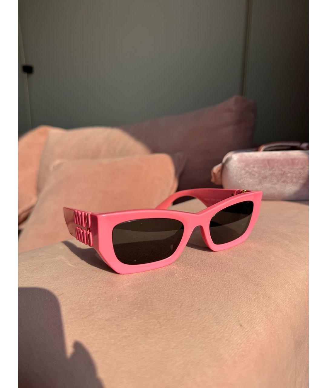 MIU MIU Розовые солнцезащитные очки, фото 4