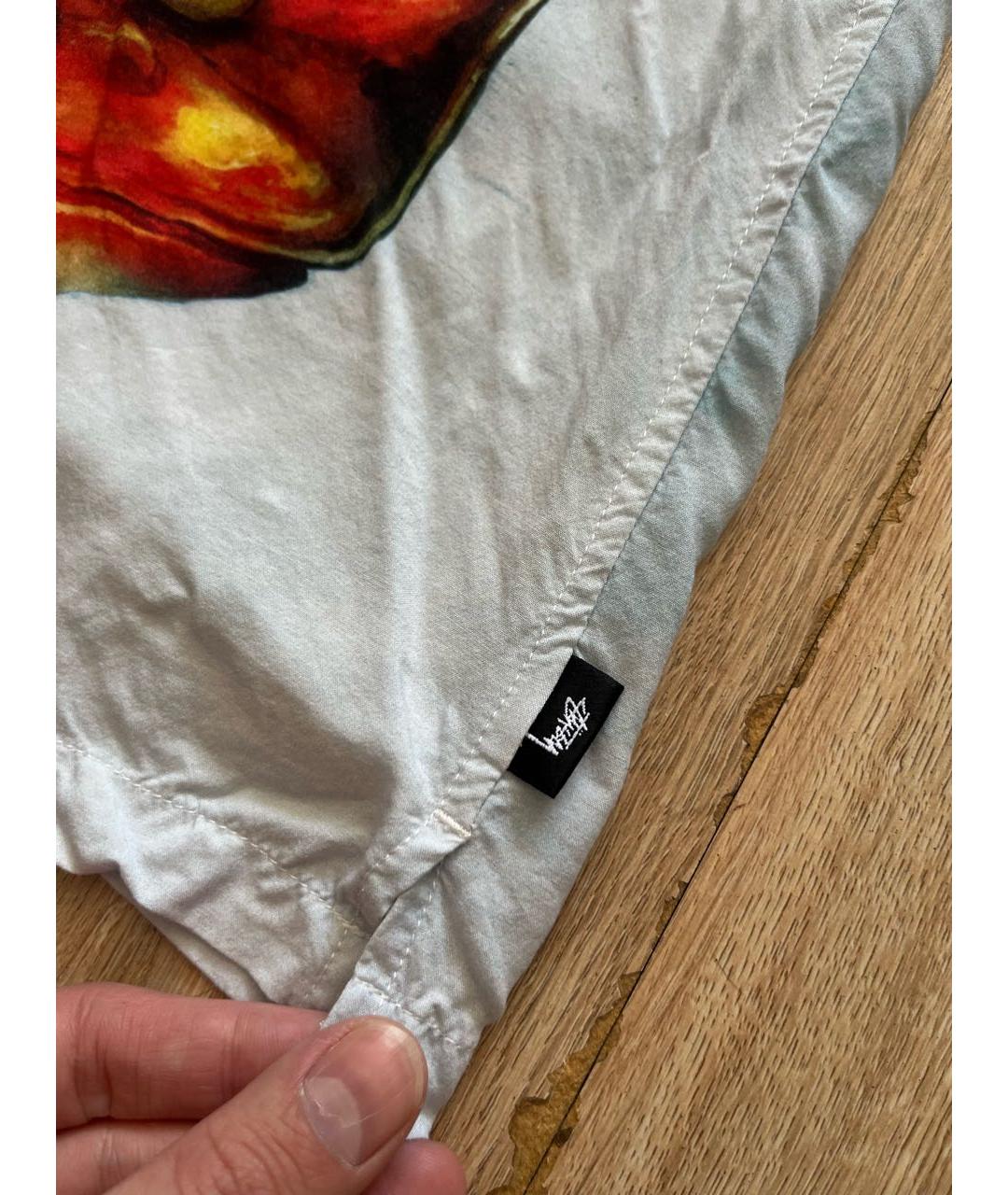 STUSSY Голубая хлопко-эластановая рубашка, фото 4