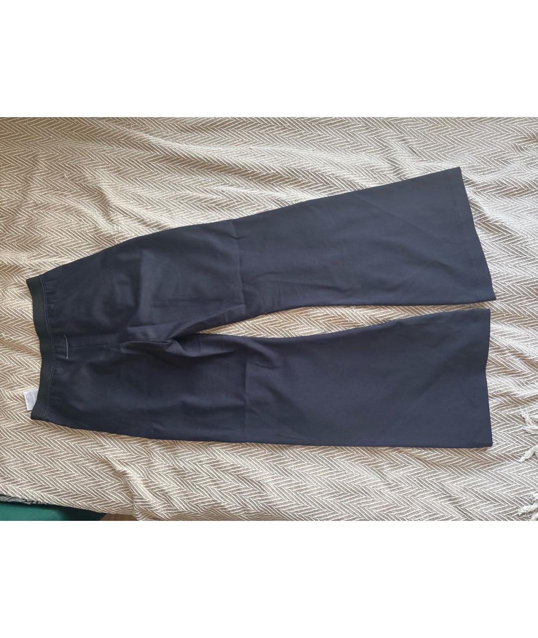 MM6 MAISON MARGIELA Темно-синие полиэстеровые брюки широкие, фото 2