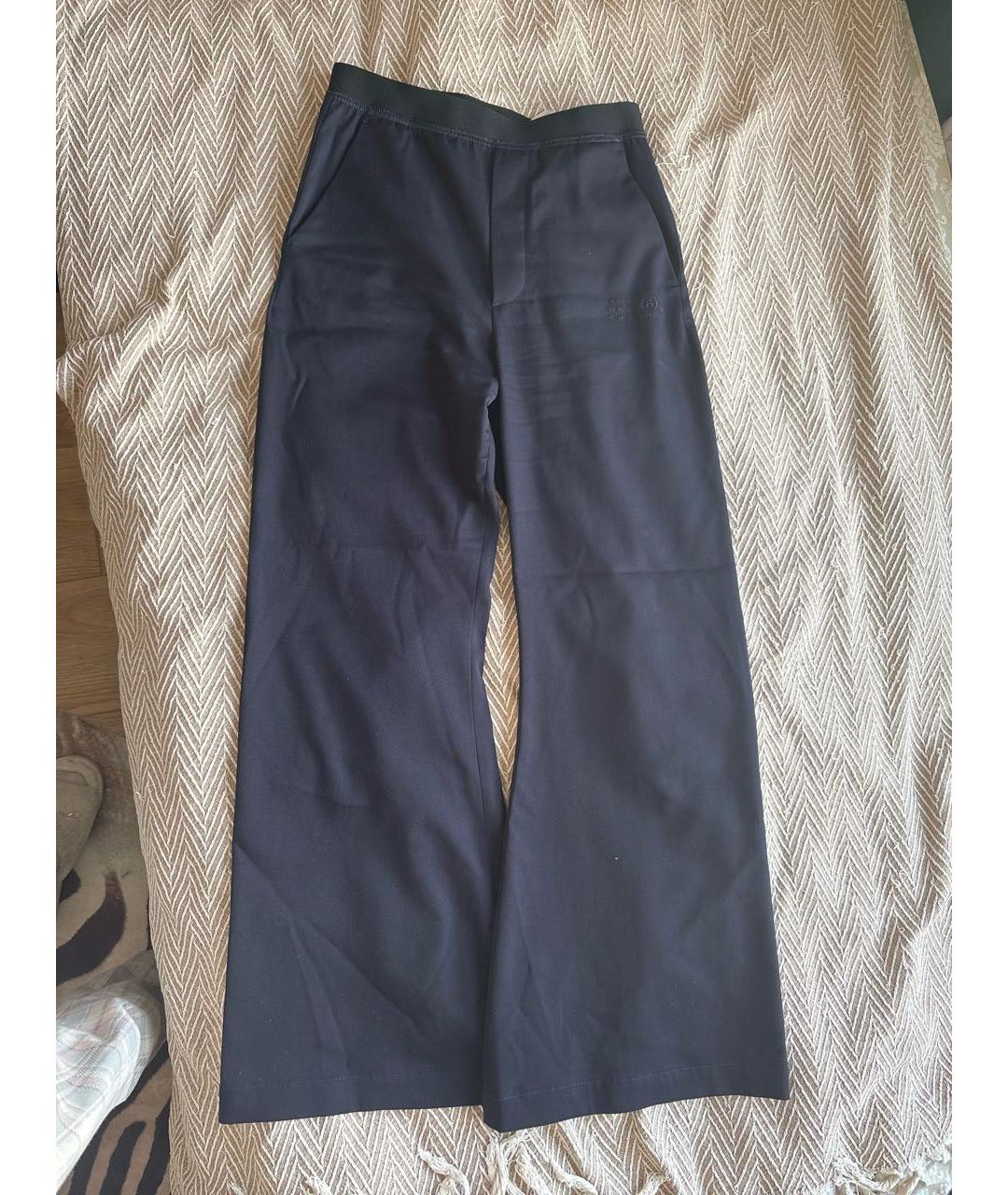 MM6 MAISON MARGIELA Темно-синие полиэстеровые брюки широкие, фото 6