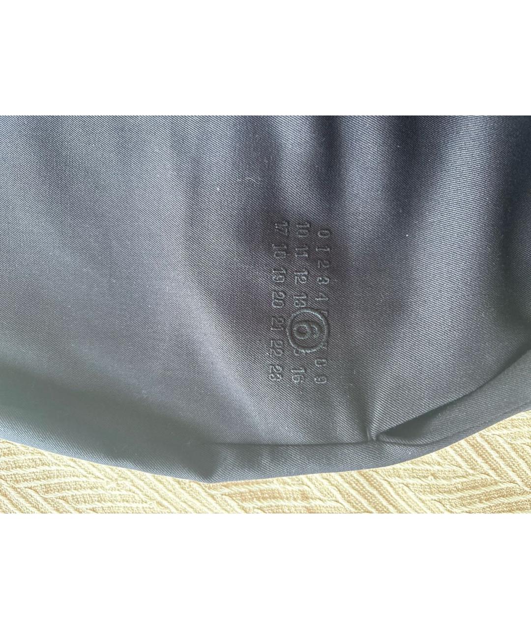 MM6 MAISON MARGIELA Темно-синие полиэстеровые брюки широкие, фото 5