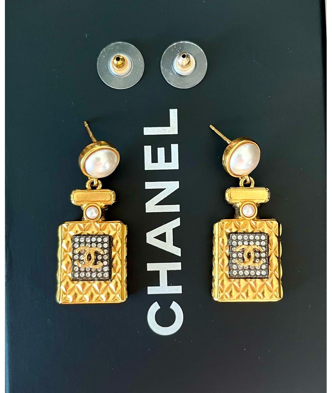 CHANEL Золотые серьги, фото 4