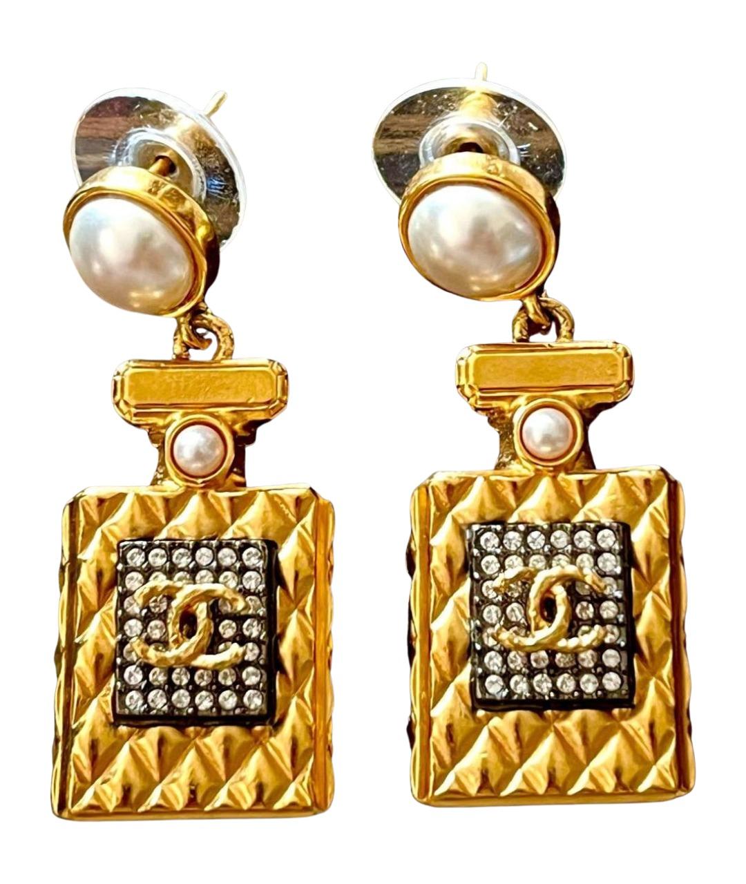 CHANEL Золотые серьги, фото 1