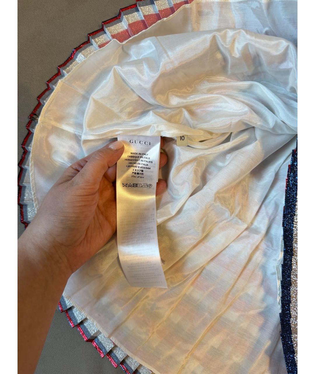 GUCCI Мульти шелковая юбка, фото 6