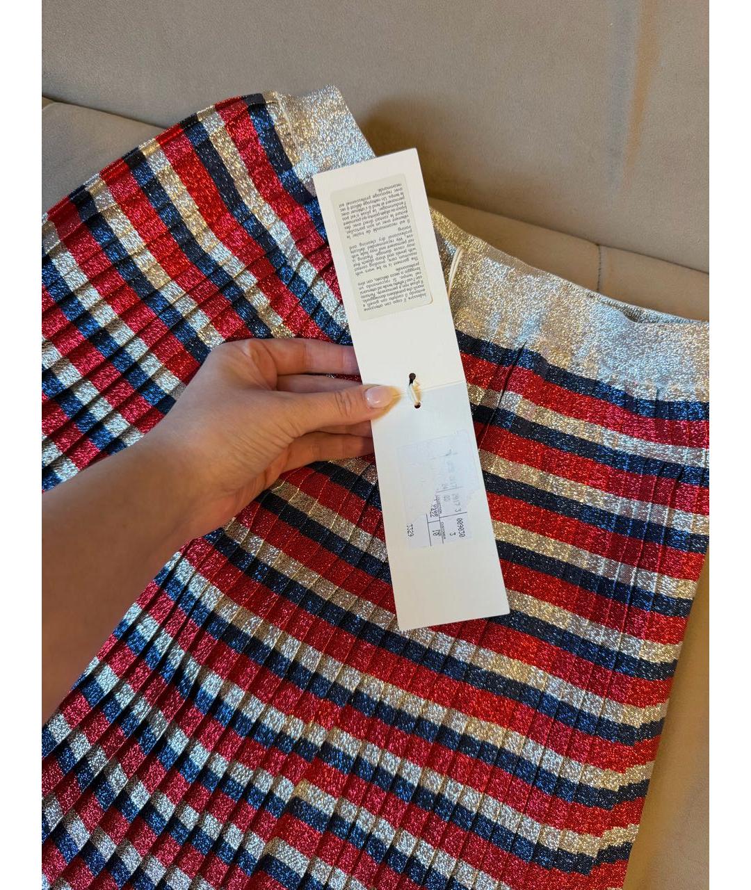 GUCCI Мульти шелковая юбка, фото 5