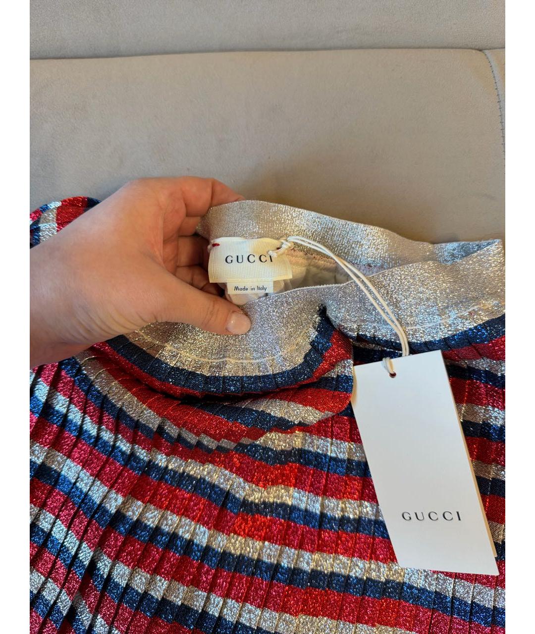 GUCCI Мульти шелковая юбка, фото 3