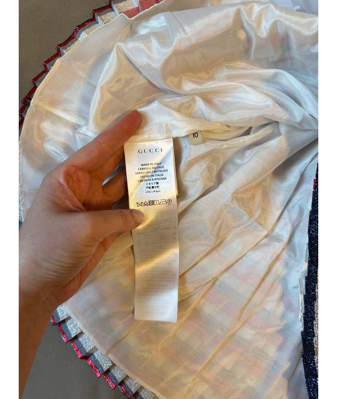 GUCCI Мульти шелковая юбка, фото 7