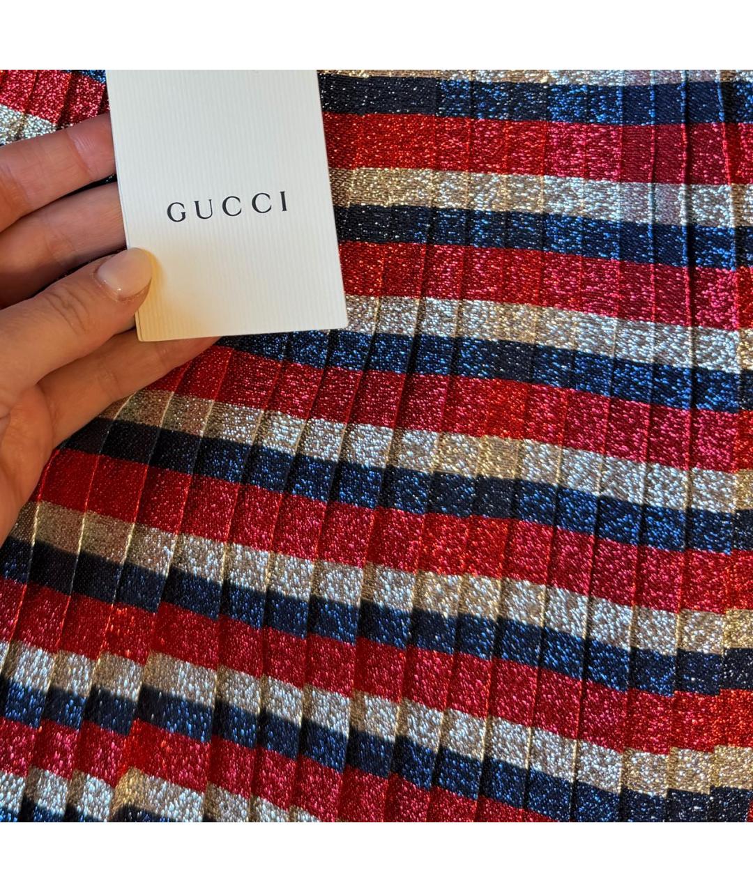 GUCCI Мульти шелковая юбка, фото 4