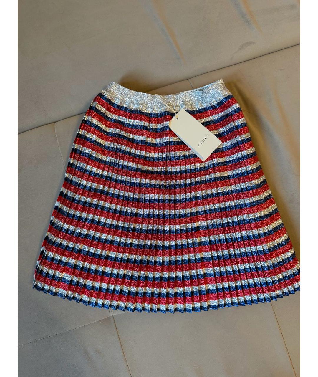 GUCCI Мульти шелковая юбка, фото 9