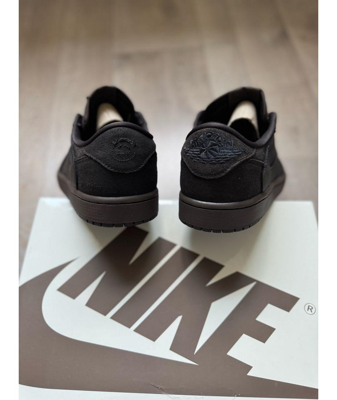 JORDAN Коричневые замшевые низкие кроссовки / кеды, фото 5