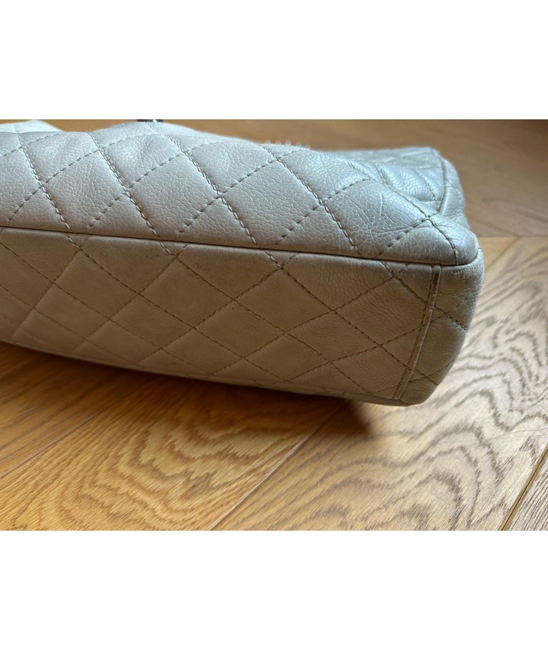 CHANEL Серая кожаная сумка через плечо, фото 7