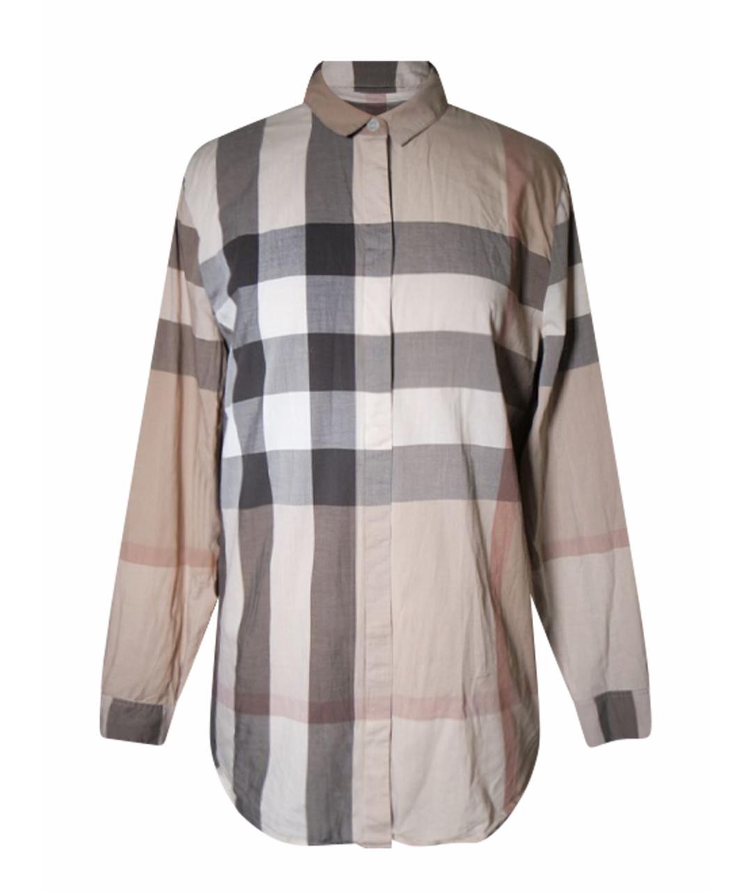 BURBERRY Бежевая хлопковая рубашка, фото 1