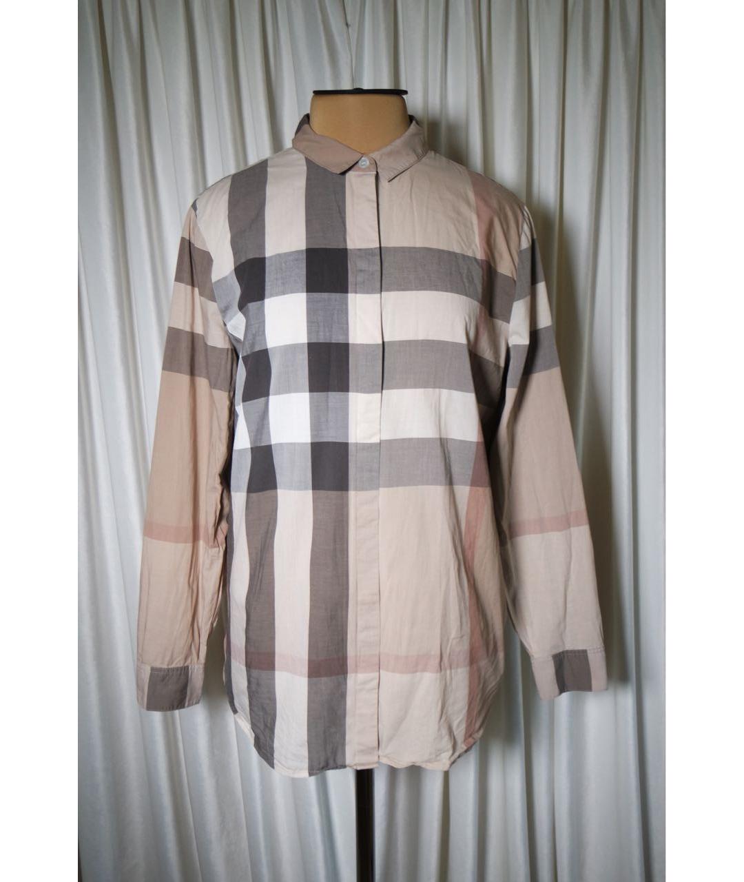 BURBERRY Бежевая хлопковая рубашка, фото 7