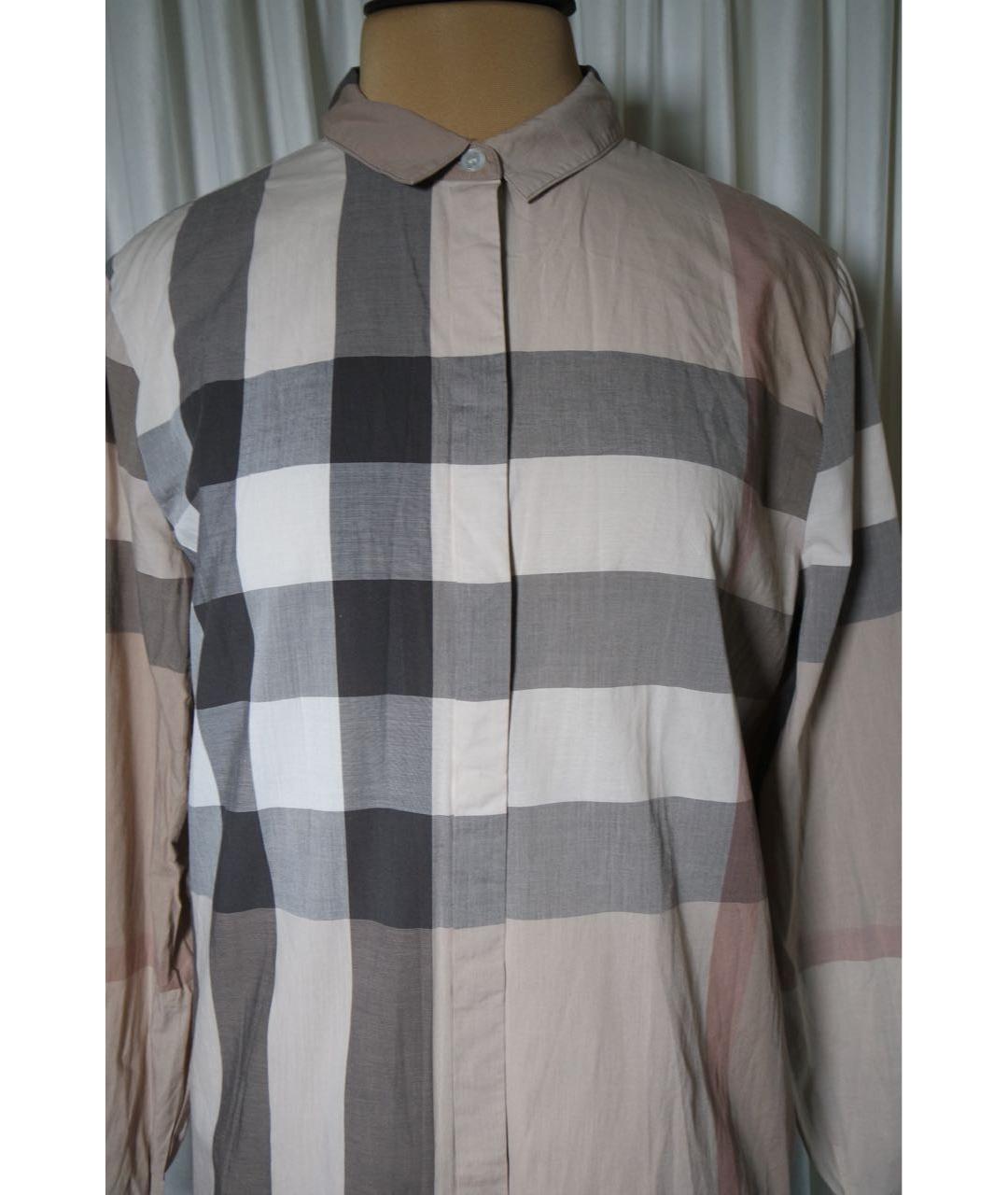 BURBERRY Бежевая хлопковая рубашка, фото 4