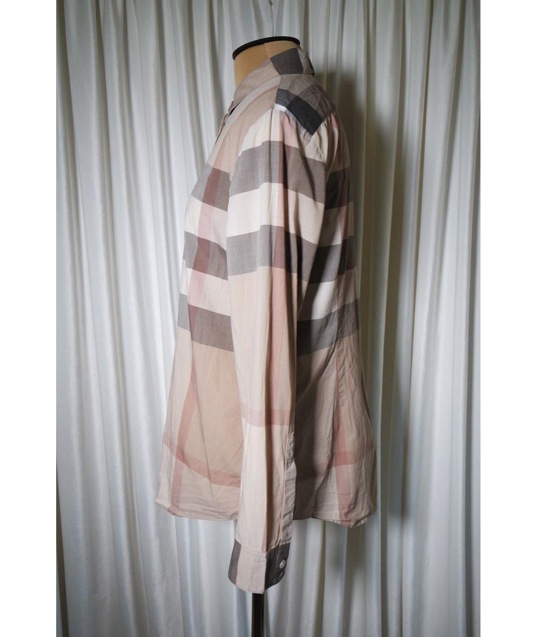 BURBERRY Бежевая хлопковая рубашка, фото 5