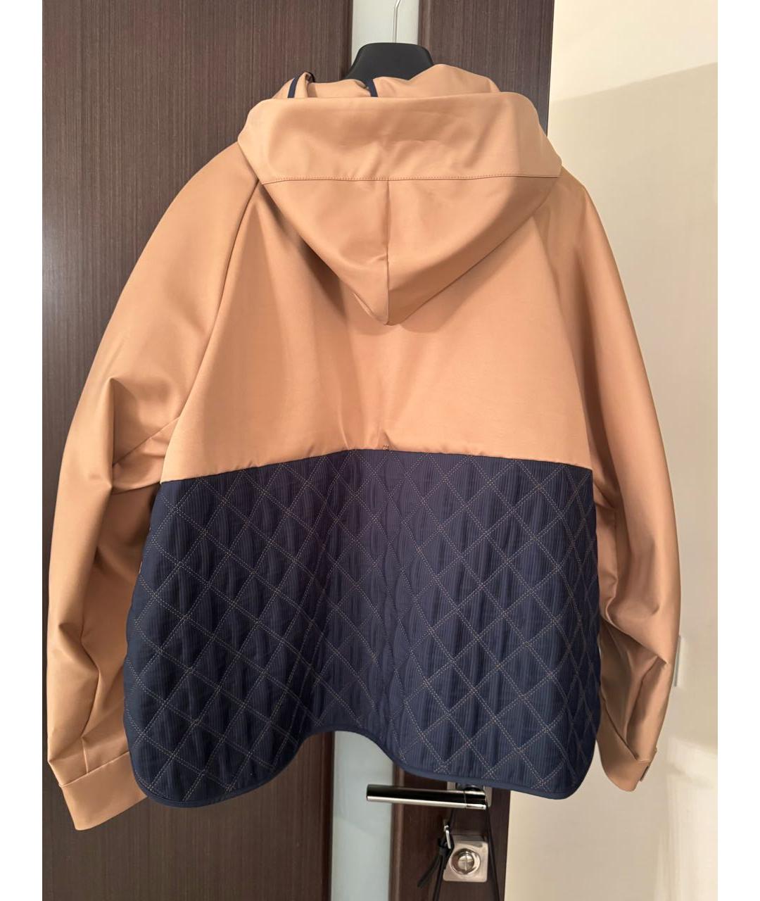 SPORTMAX Бежевая полиэстеровая куртка, фото 2