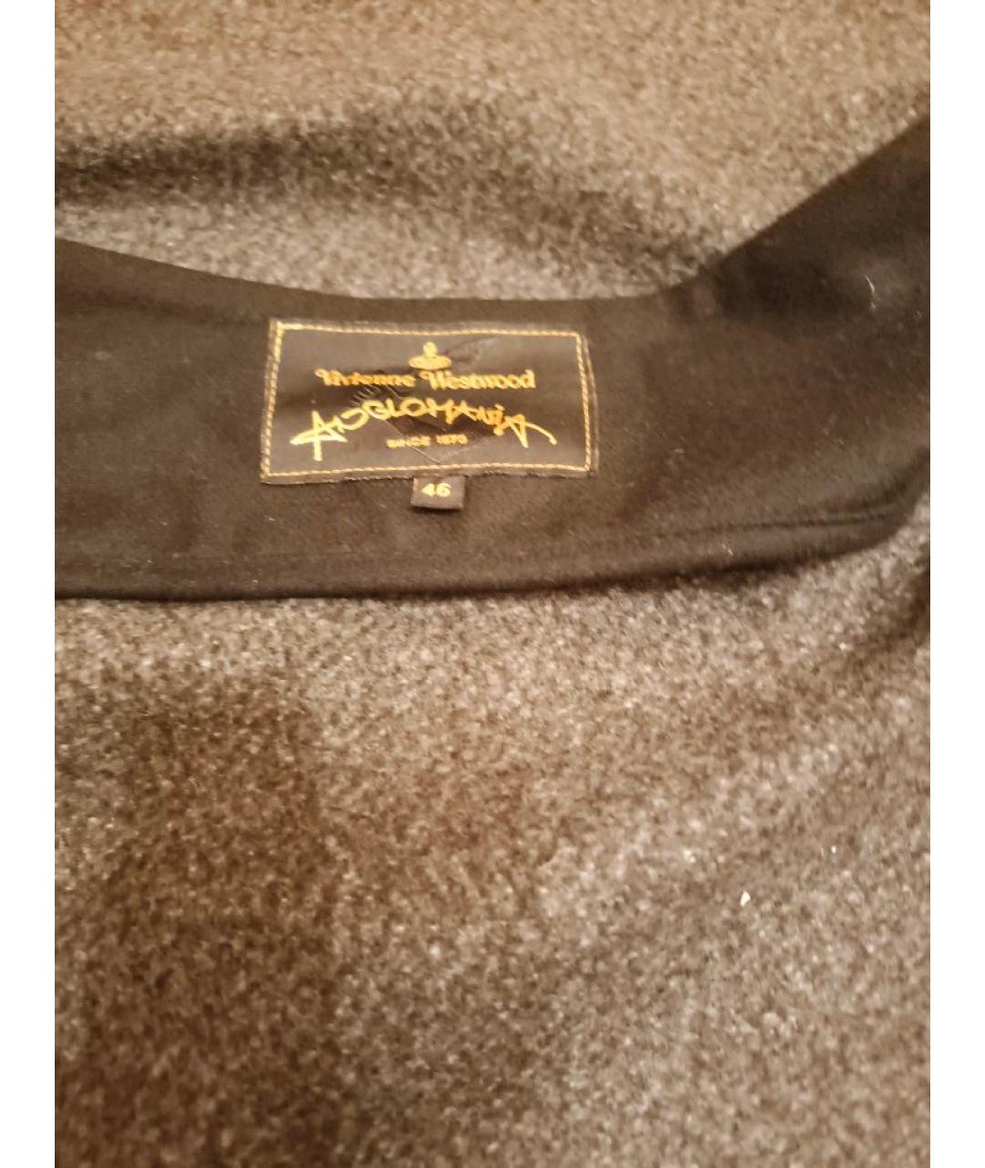 VIVIENNE WESTWOOD Серое шерстяное пальто, фото 3