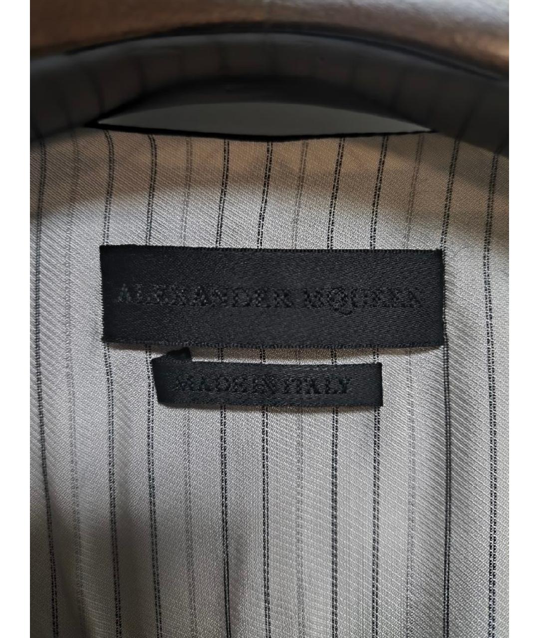 ALEXANDER MCQUEEN Антрацитовый классический костюм, фото 4