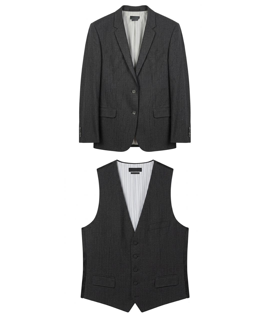 ALEXANDER MCQUEEN Антрацитовый классический костюм, фото 1