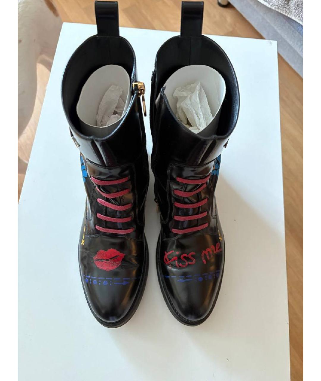 DOLCE&GABBANA Черные ботинки из лакированной кожи, фото 3