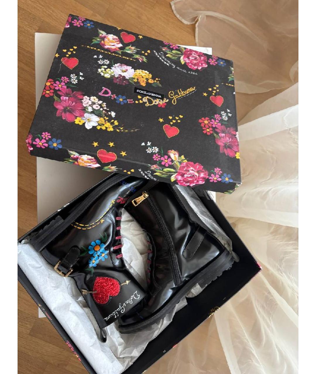 DOLCE&GABBANA Черные ботинки из лакированной кожи, фото 7