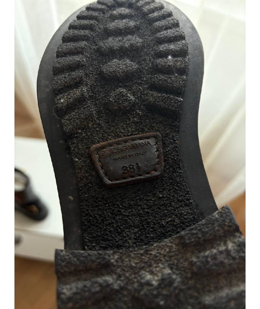 DOLCE&GABBANA Черные ботинки из лакированной кожи, фото 6