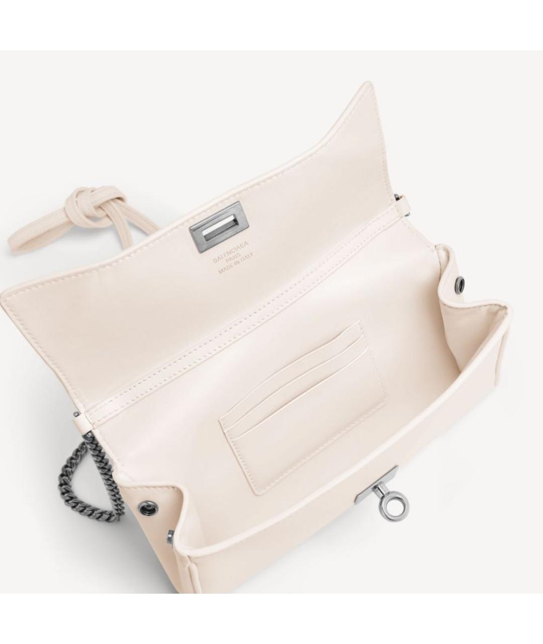 BALENCIAGA Белая кожаная сумка через плечо, фото 3