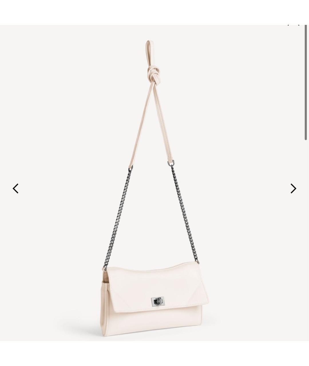 BALENCIAGA Белая кожаная сумка через плечо, фото 2