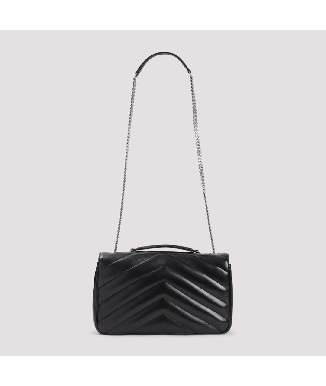 SAINT LAURENT Черная кожаная сумка через плечо, фото 2