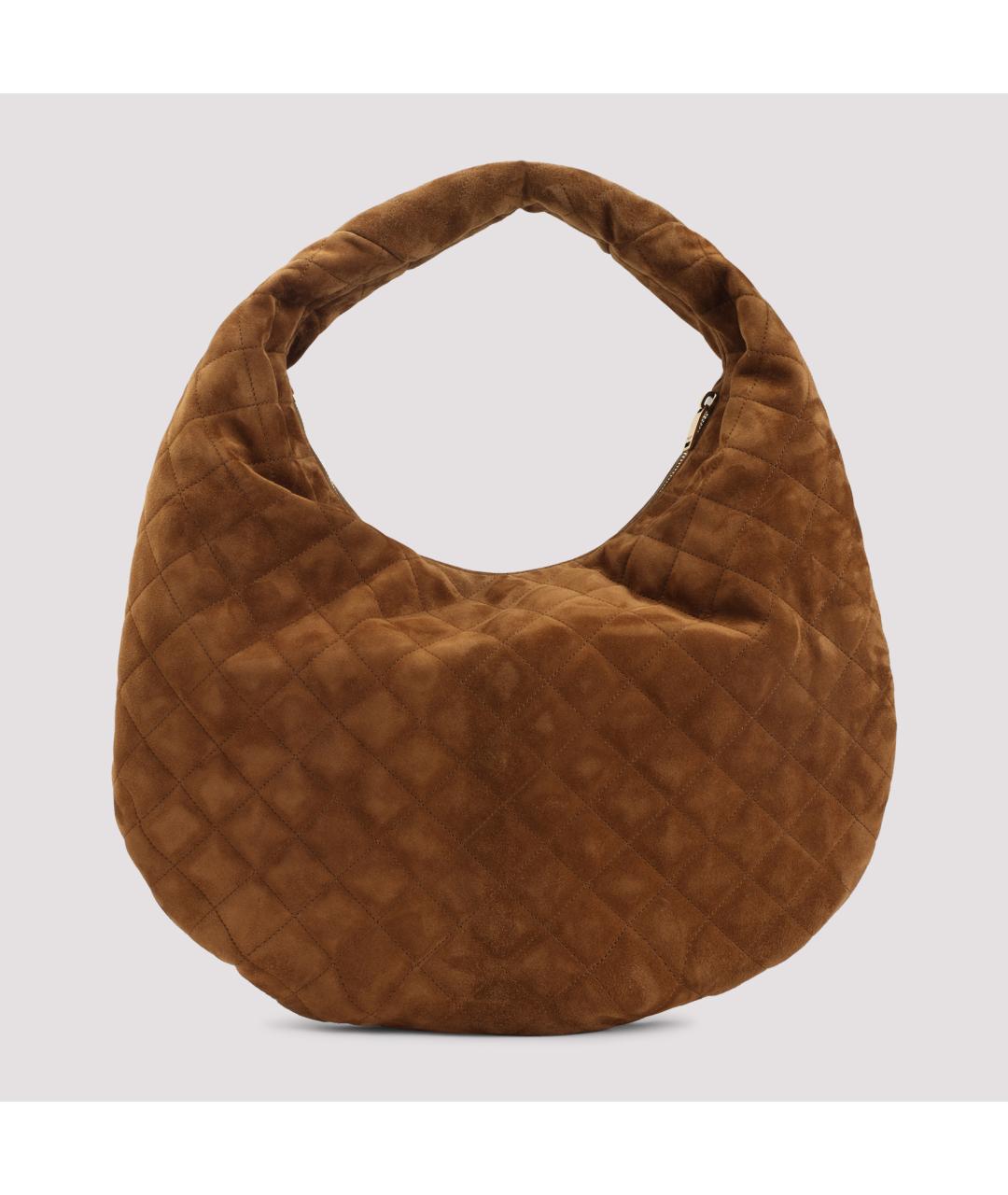 SAINT LAURENT Коричневая замшевая сумка через плечо, фото 2