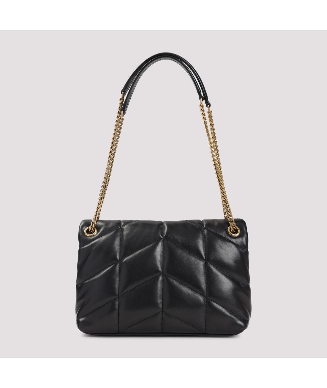 SAINT LAURENT Черная кожаная сумка через плечо, фото 2