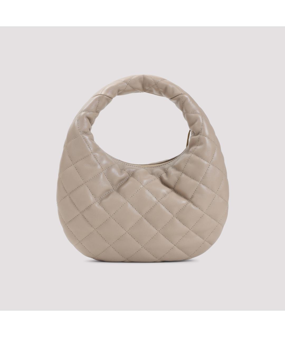 SAINT LAURENT Бежевая кожаная сумка с короткими ручками, фото 2