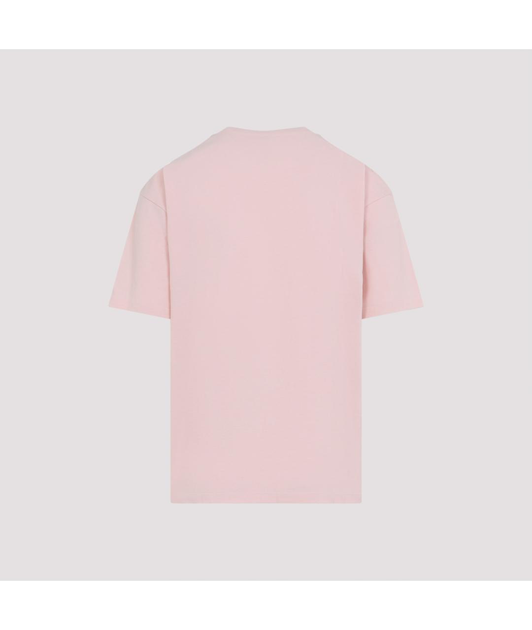 SAINT LAURENT Розовая хлопковая футболка, фото 2