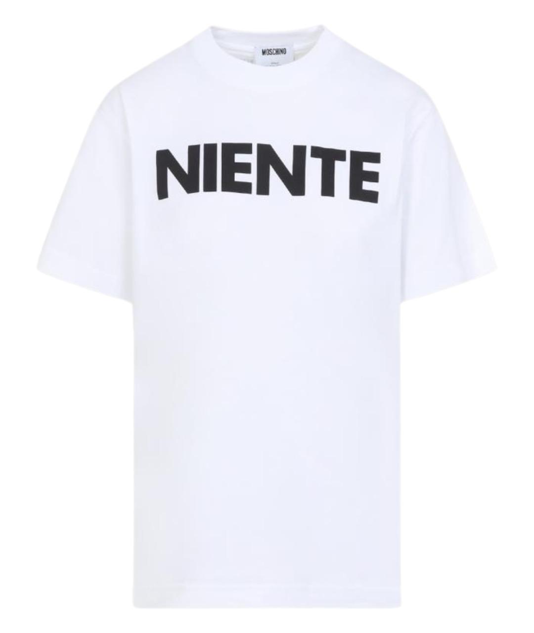 MOSCHINO Белая хлопковая футболка, фото 1