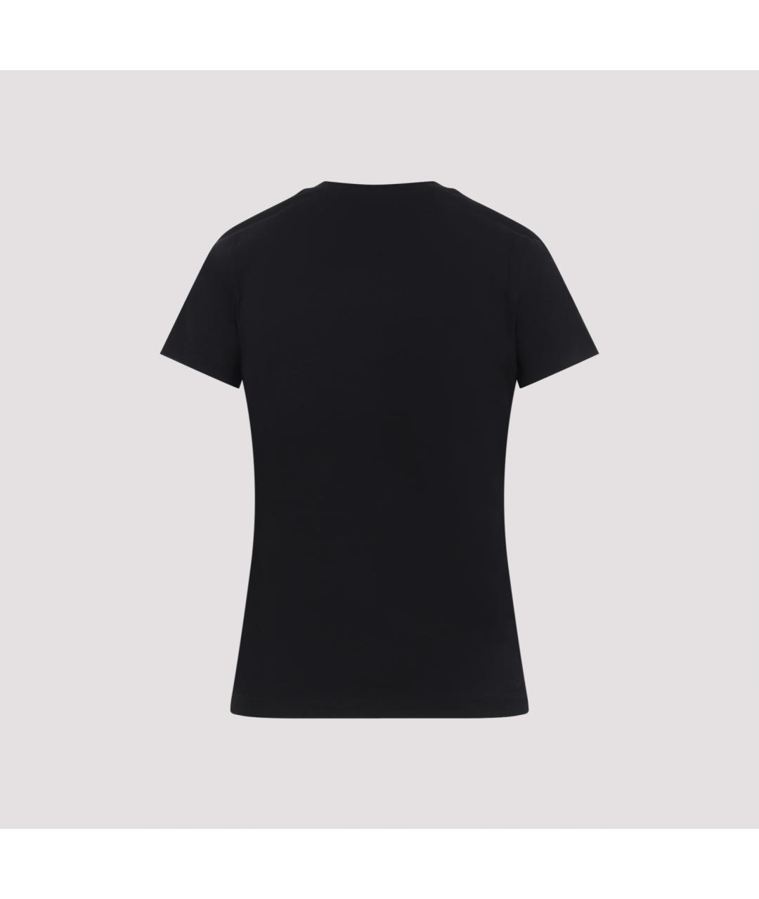 MOSCHINO Черная хлопковая футболка, фото 2