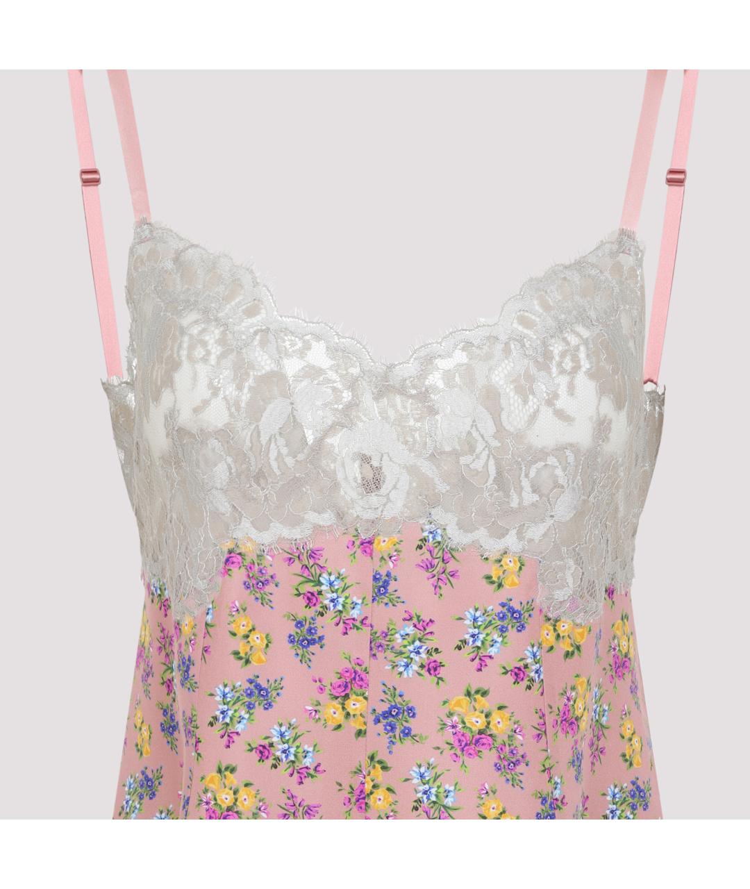 DOLCE&GABBANA Мульти шелковое повседневное платье, фото 3