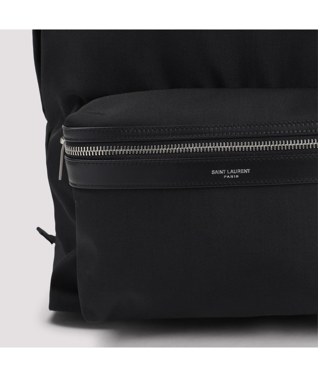 SAINT LAURENT Черный тканевый рюкзак, фото 3