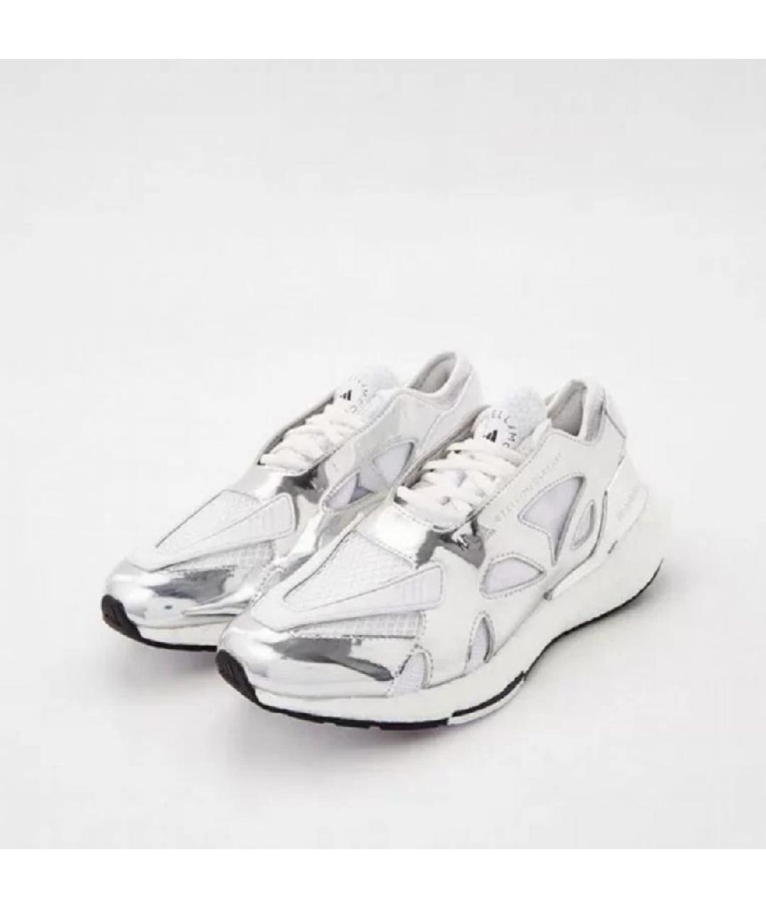 ADIDAS BY STELLA MCCARTNEY Серебряные текстильные кроссовки, фото 2