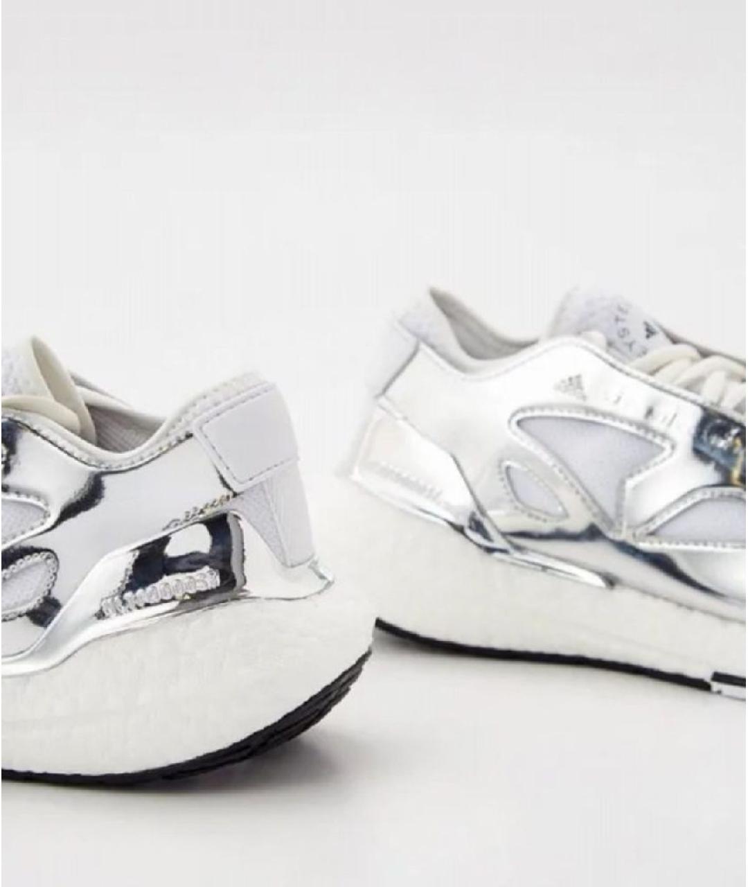 ADIDAS BY STELLA MCCARTNEY Серебряные текстильные кроссовки, фото 4