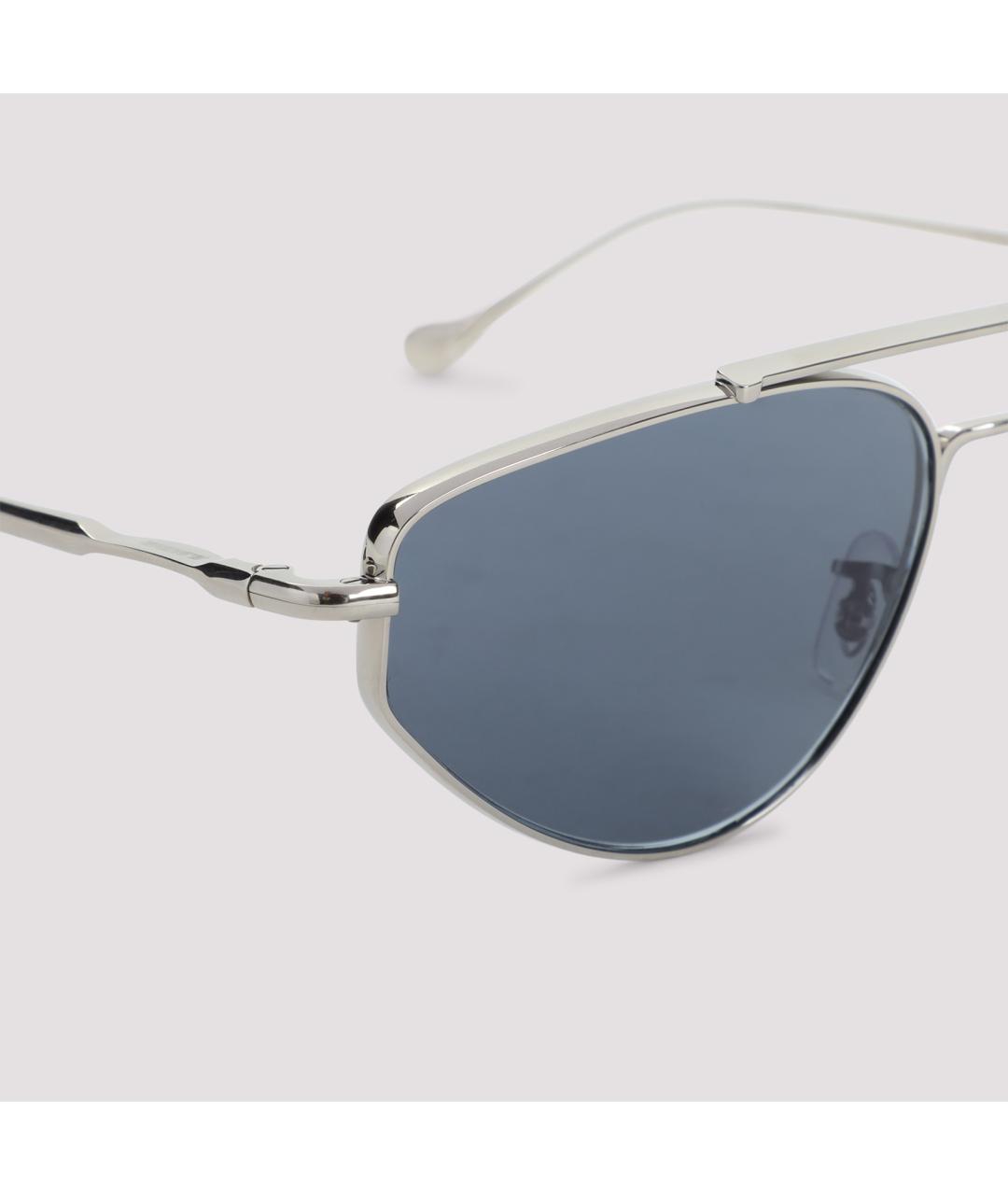 JIL SANDER Серебряные металлические солнцезащитные очки, фото 3
