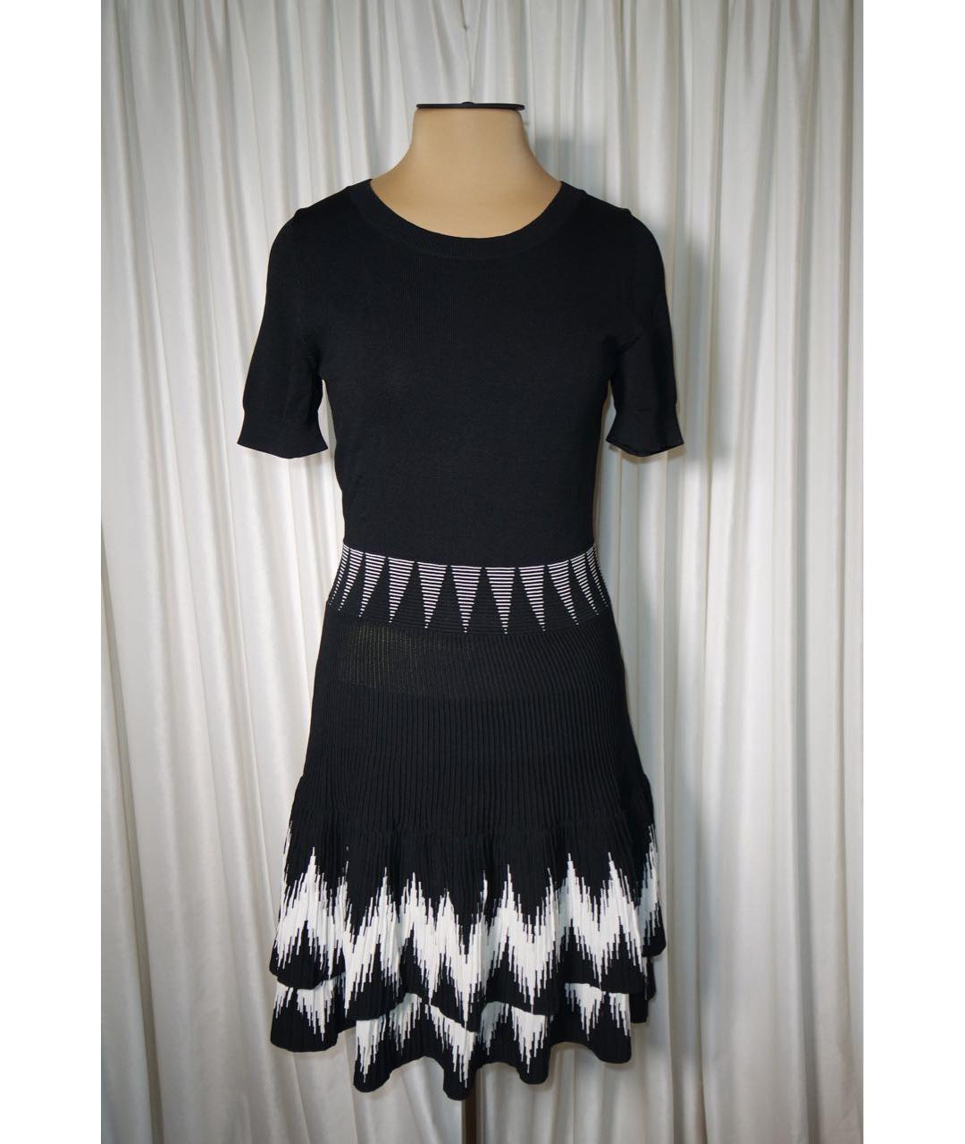 MAJE Черное вискозное повседневное платье, фото 2