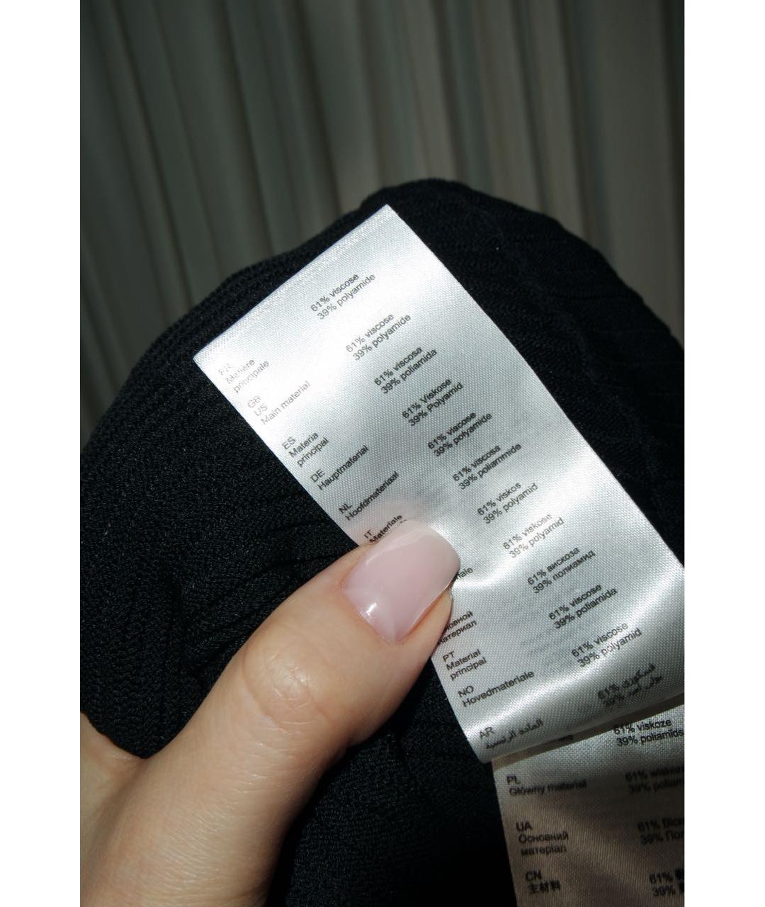 MAJE Черное вискозное повседневное платье, фото 6