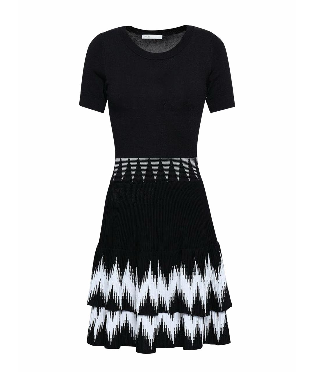 MAJE Черное вискозное повседневное платье, фото 1