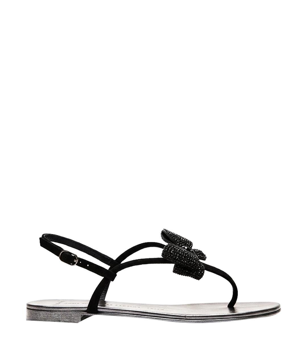 GIUSEPPE ZANOTTI DESIGN Черные замшевые сандалии, фото 1