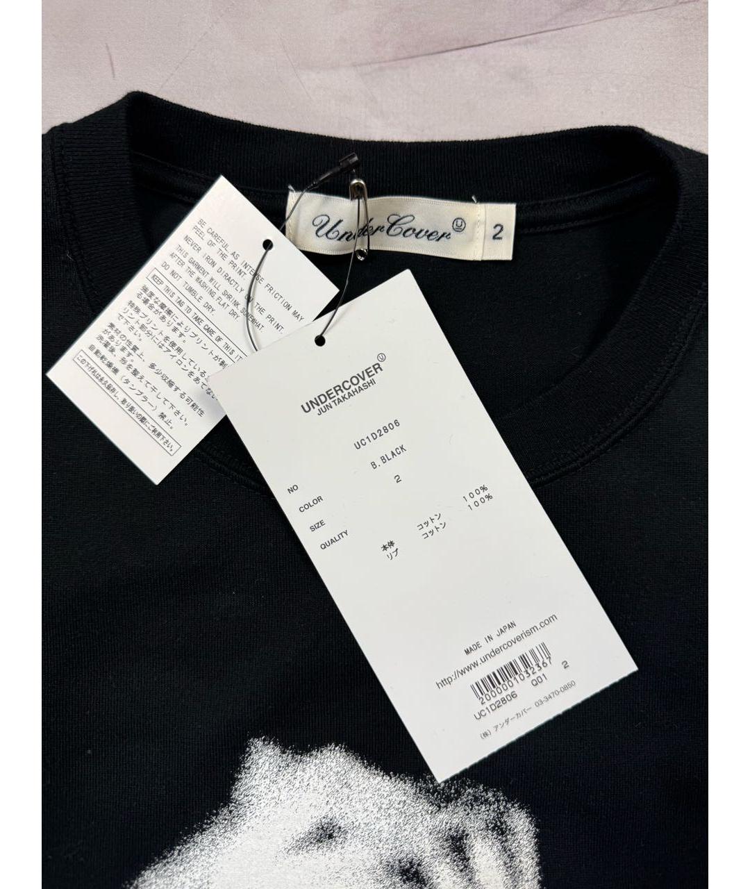 UNDERCOVER Черная хлопковая футболка, фото 6