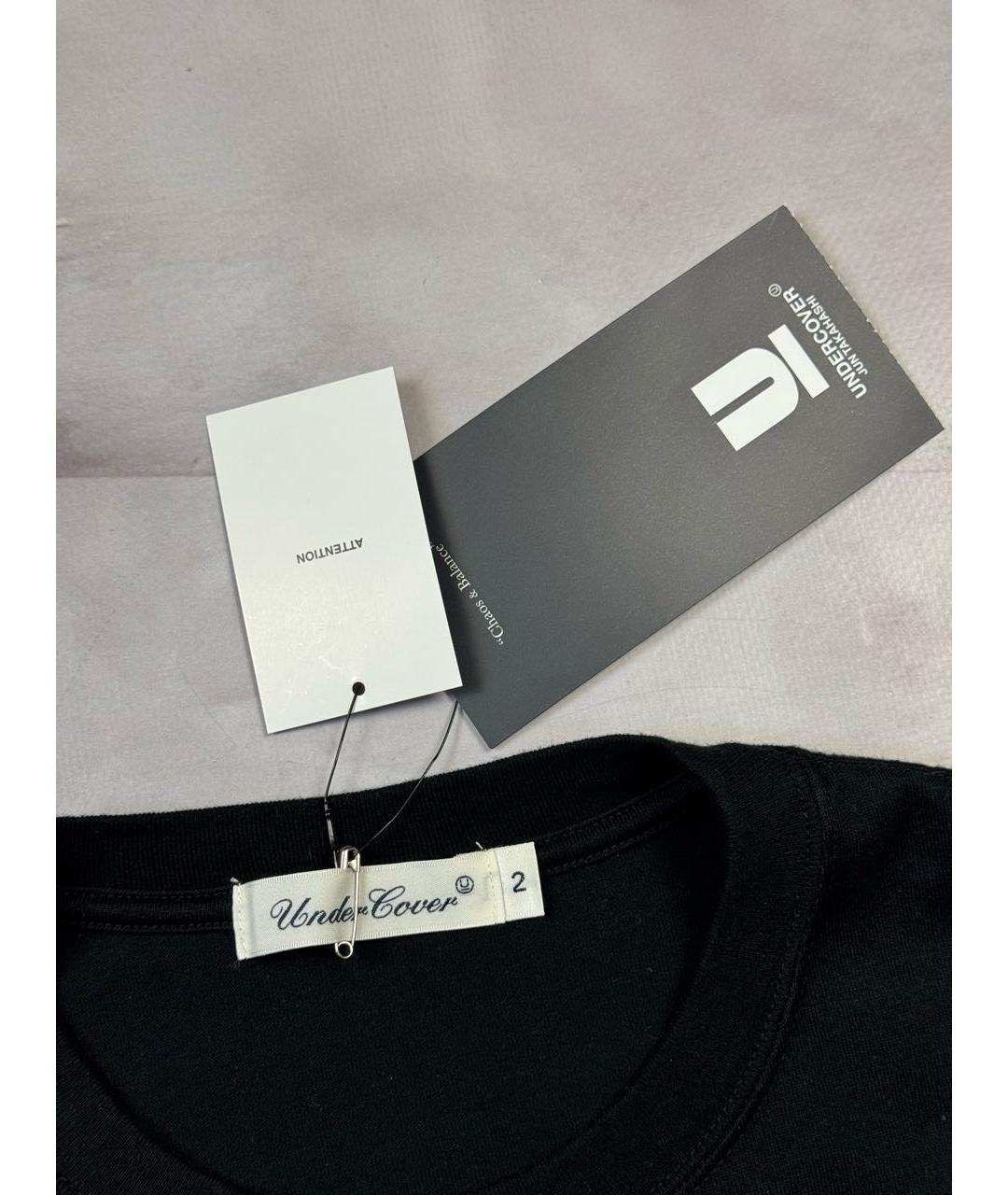 UNDERCOVER Черная хлопковая футболка, фото 5