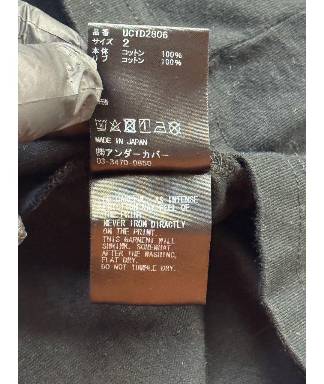 UNDERCOVER Черная хлопковая футболка, фото 8